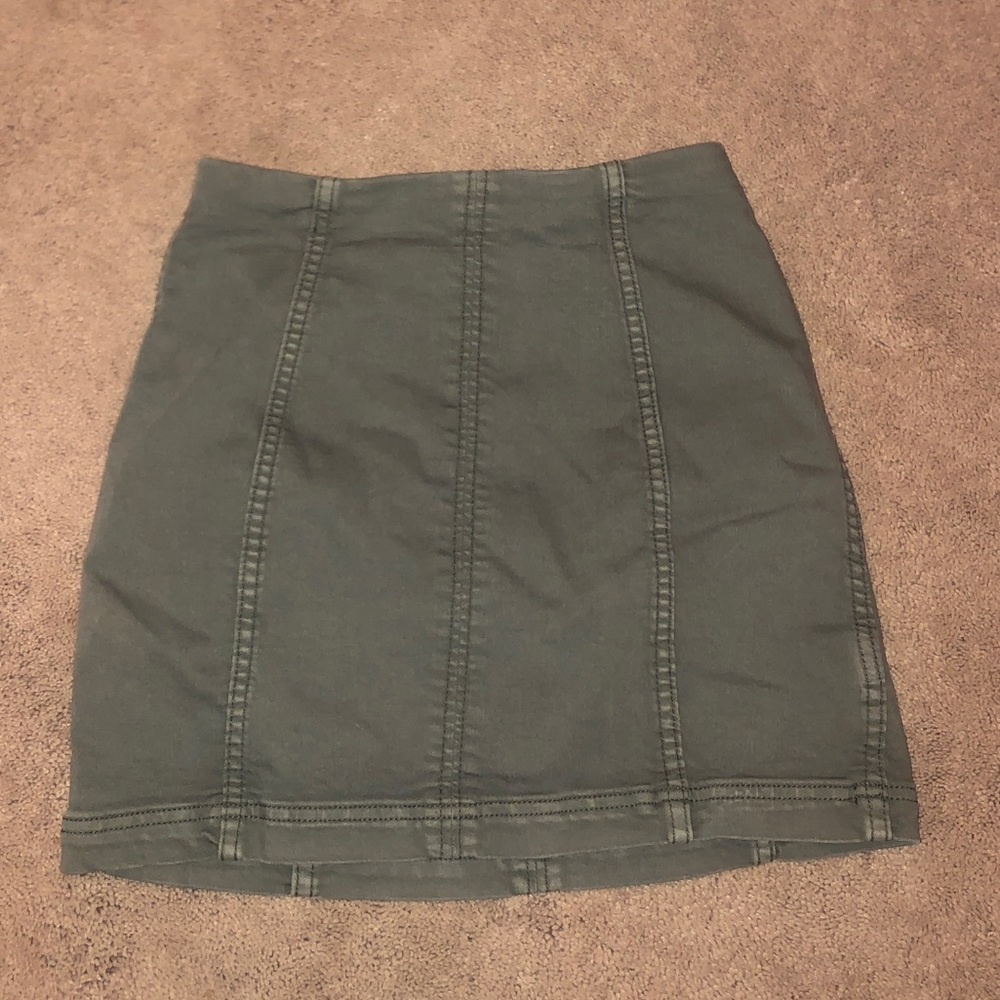 (Size 25) Free People Army Green Jean Skirt